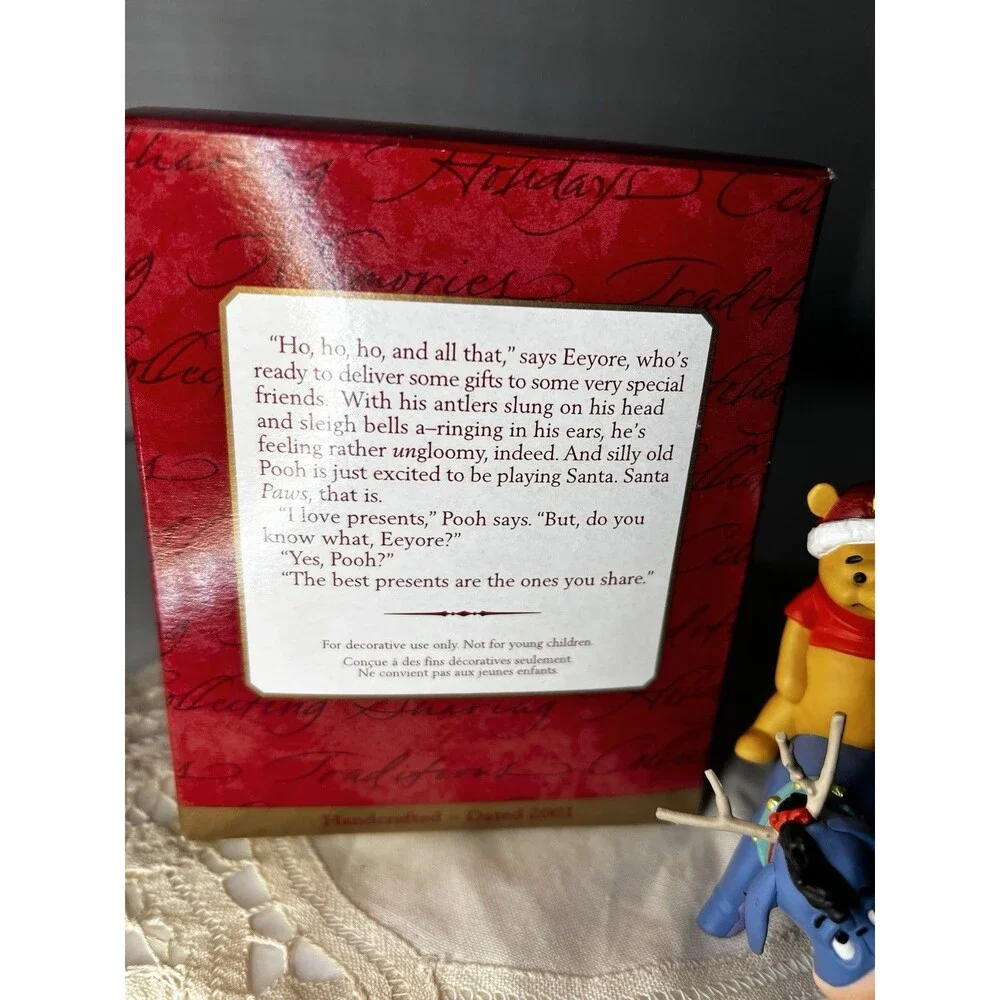 Vtg Hallmark Eeyore Helps Out Winnie the Pooh Collection 2001 Keepsake Ornament
